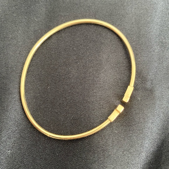 Tiffany T Wire Gold Bracelet Narrow - Picture 3 of 6